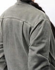 【sanctamuerte】 UNISEX ASYMMETRY SWEAT CARDIGAN_SALVIA(MILITARY)