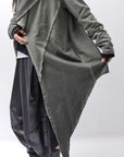 【sanctamuerte】 UNISEX ASYMMETRY SWEAT CARDIGAN_SALVIA(MILITARY)