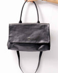 【DANIELE BASTA】 FLAP COVERED 2WAY SHOULDER BAG DBM007_BLACK