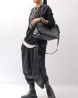 【DANIELE BASTA】 FLAP COVERED 2WAY SHOULDER BAG DBM007_BLACK