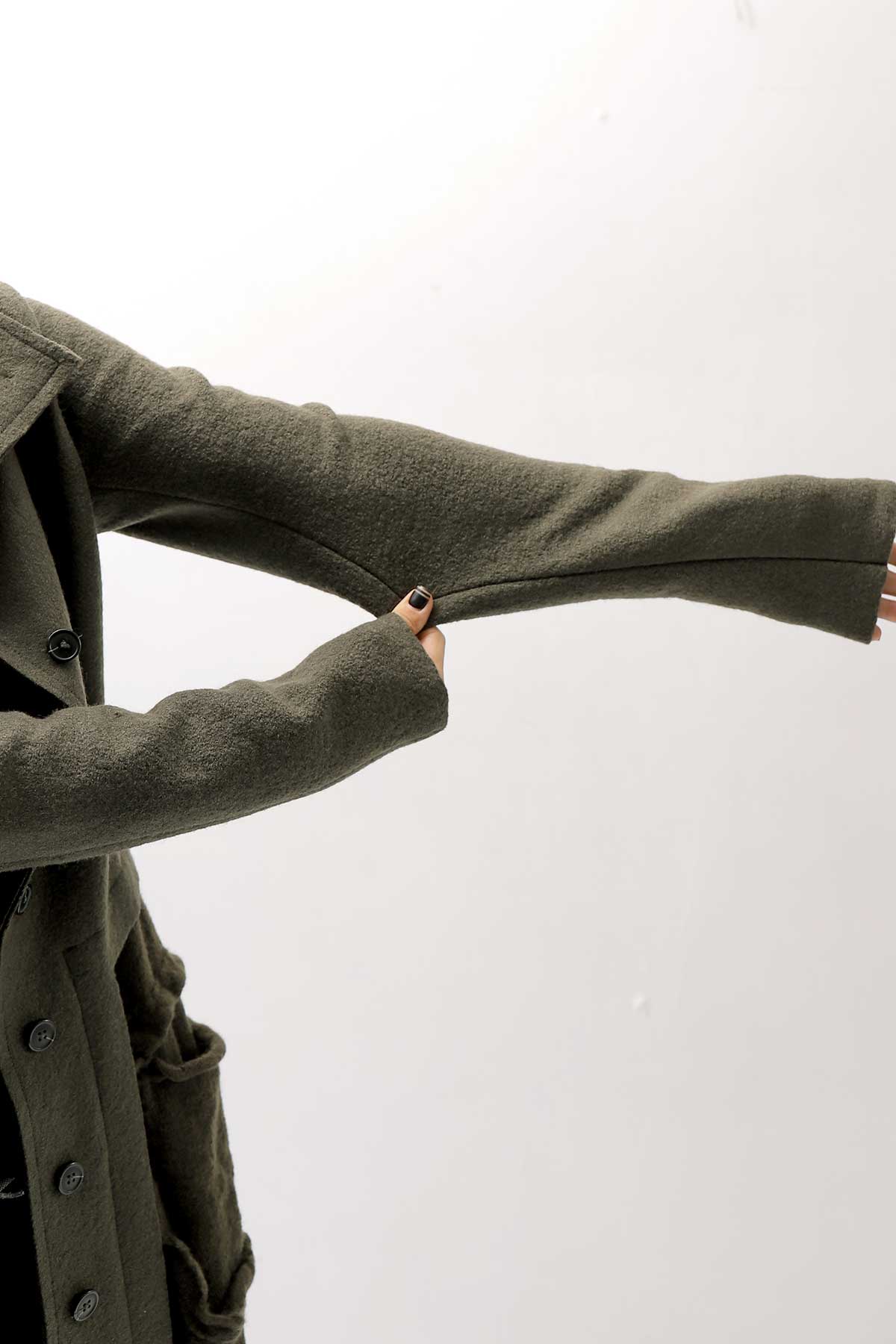 【RUNDHOLZ】 BOILED WOOL & SOFT WOOL KNIT CARDIGAN COAT 388 1203_JUNGLE