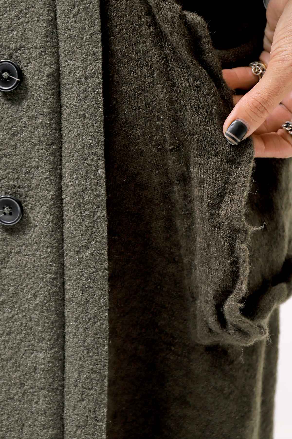 【RUNDHOLZ】 BOILED WOOL & SOFT WOOL KNIT CARDIGAN COAT 388 1203_JUNGLE