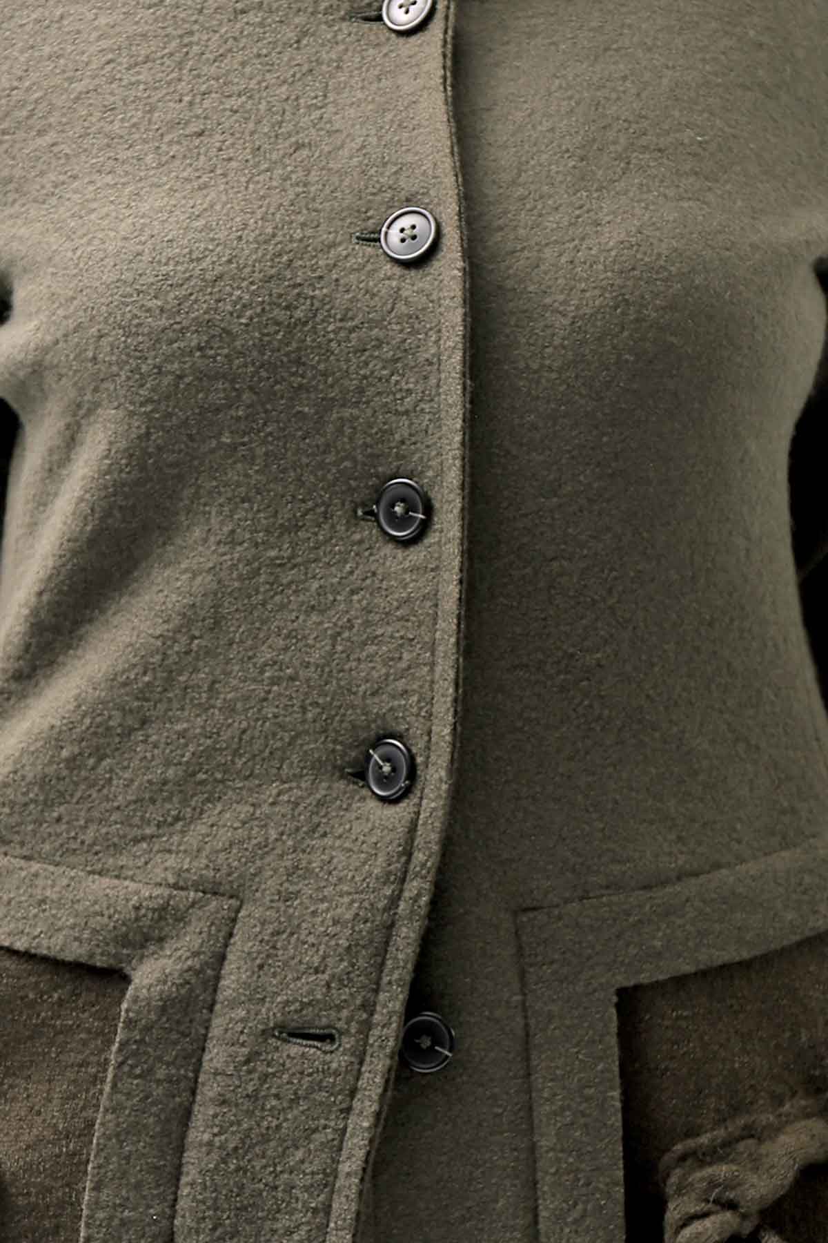 【RUNDHOLZ】 BOILED WOOL & SOFT WOOL KNIT CARDIGAN COAT 388 1203_JUNGLE