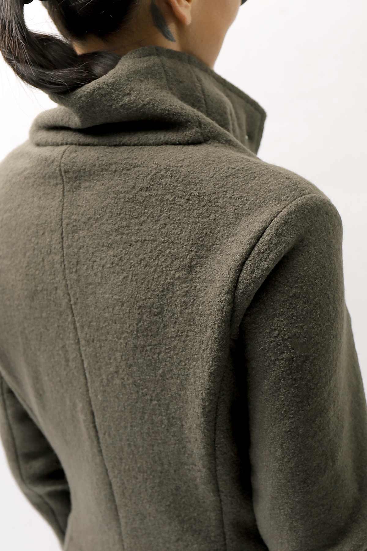 【RUNDHOLZ】 BOILED WOOL & SOFT WOOL KNIT CARDIGAN COAT 388 1203_JUNGLE