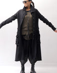【RUNDHOLZ】 BOILED WOOL & SOFT WOOL KNIT CARDIGAN COAT 388 1203_BLACK