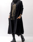 【RUNDHOLZ】 BOILED WOOL & SOFT WOOL KNIT CARDIGAN COAT 388 1203_BLACK