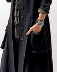 【RUNDHOLZ】 BOILED WOOL & SOFT WOOL KNIT CARDIGAN COAT 388 1203_BLACK