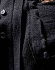 【RUNDHOLZ】 BOILED WOOL & SOFT WOOL KNIT CARDIGAN COAT 388 1203_BLACK