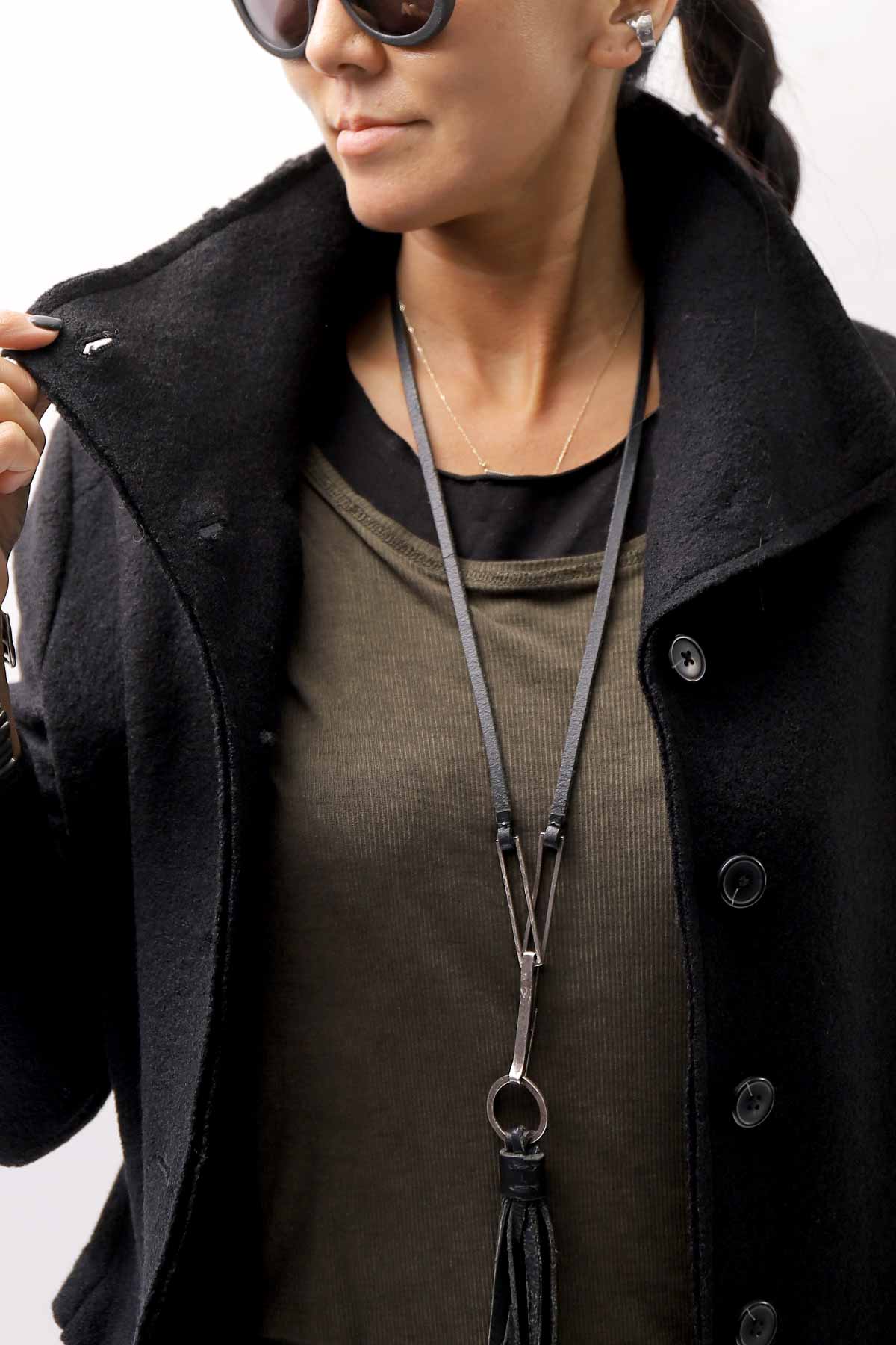 【RUNDHOLZ】 BOILED WOOL & SOFT WOOL KNIT CARDIGAN COAT 388 1203_BLACK