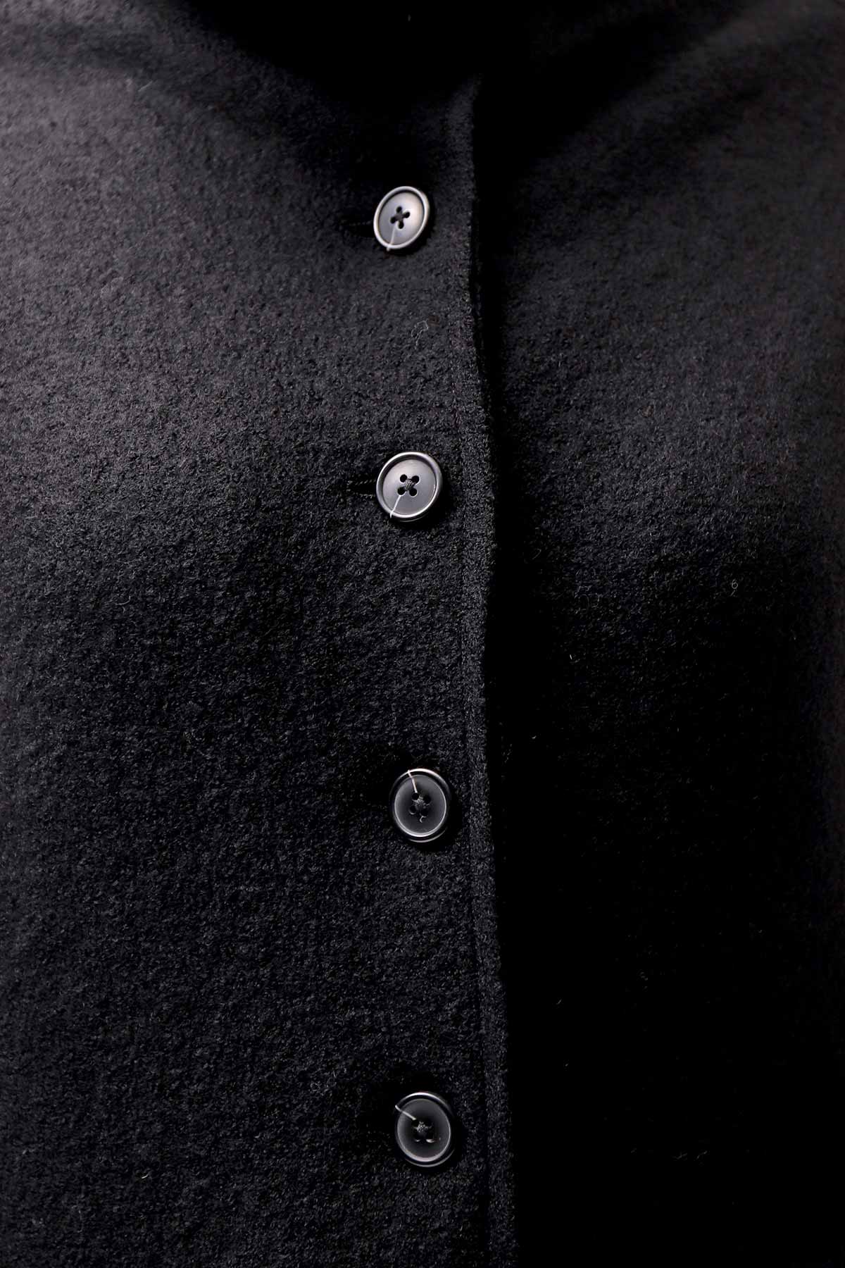 【RUNDHOLZ】 BOILED WOOL & SOFT WOOL KNIT CARDIGAN COAT 388 1203_BLACK