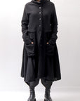 【RUNDHOLZ】 BOILED WOOL & SOFT WOOL KNIT CARDIGAN COAT 388 1203_BLACK