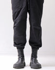 【Alès Dacchia】 BACK ZIP FRONT DRAPE LEATHER SNEAKER_BLACK