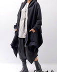 【bajra】 UNISEX 2WAY SWEAT ZIP-UP CARDIGAN 160QK03_BLACK