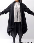 【bajra】 UNISEX 2WAY SWEAT ZIP-UP CARDIGAN 160QK03_BLACK