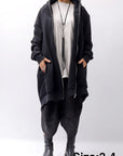【bajra】 UNISEX 2WAY SWEAT ZIP-UP CARDIGAN 160QK03_BLACK