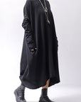【bajra】 OVERSIZED BACK DRAPE DRESS 159QK01_BLACK