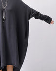 【bajra】 OVERSIZED BACK DRAPE DRESS 159QK01_BLACK
