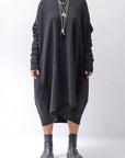 【bajra】 OVERSIZED BACK DRAPE DRESS 159QK01_BLACK