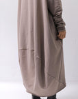 【bajra】 OVERSIZED BACK DRAPE DRESS 159QK01_TAUPE