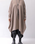 【bajra】 OVERSIZED BACK DRAPE DRESS 159QK01_TAUPE