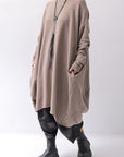 【bajra】 OVERSIZED BACK DRAPE DRESS 159QK01_TAUPE