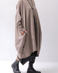 【bajra】 OVERSIZED BACK DRAPE DRESS 159QK01_TAUPE