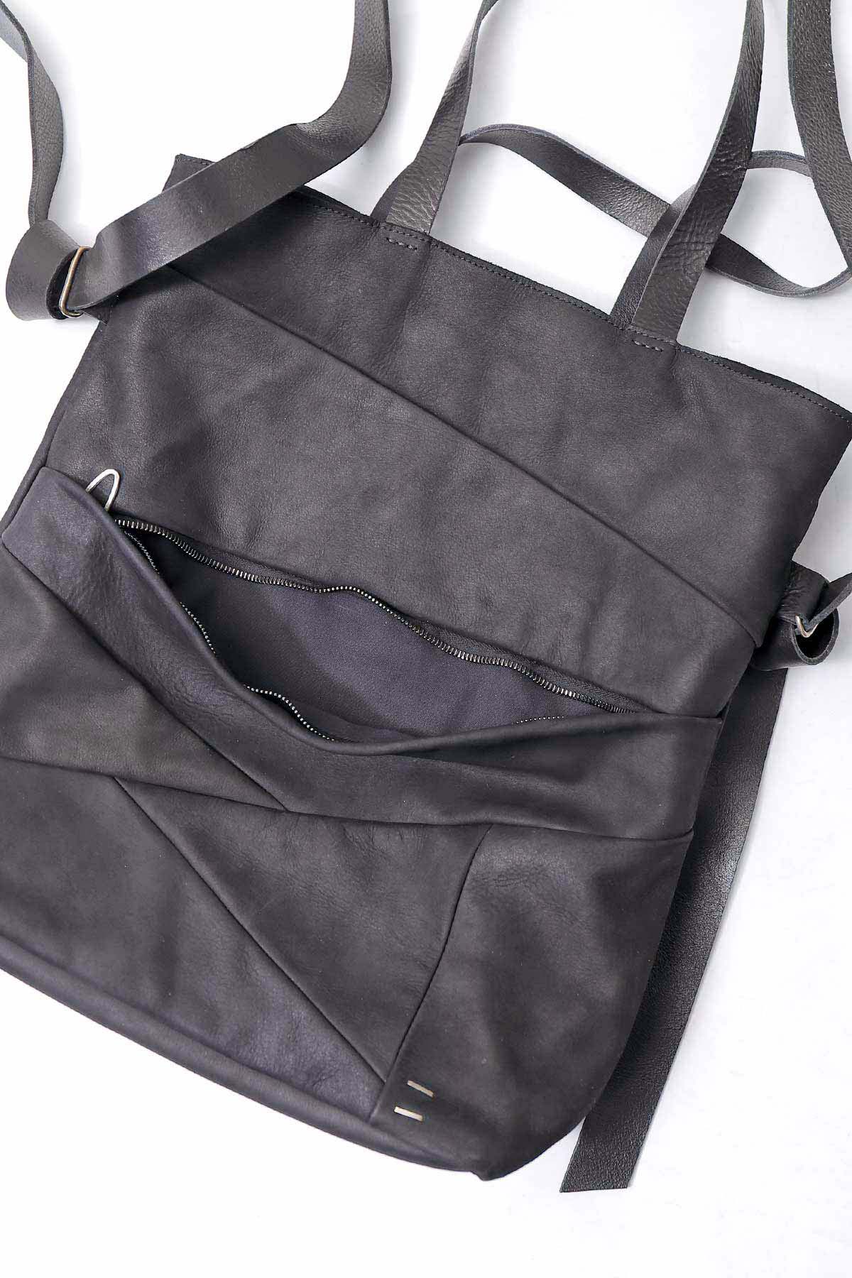 【DANIELE BASTA】 UNISEX 2WAY PATCHWORK SHOULDER BAG_BLACK