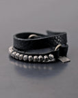 【GOTI】 SILVER STONE LEATHER BRACELET_BR937