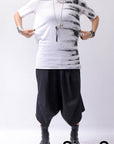 【Primordial is Primitive】 UNISEX SIDE PRINTED SLIM FIT TEE ST-709RO_WHITE