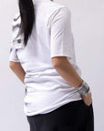 【Primordial is Primitive】 UNISEX SIDE PRINTED SLIM FIT TEE ST-709RO_WHITE