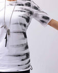 【Primordial is Primitive】 UNISEX SIDE PRINTED SLIM FIT TEE ST-709RO_WHITE