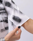 【Primordial is Primitive】 UNISEX SIDE PRINTED SLIM FIT TEE ST-709RO_WHITE