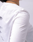 【Primordial is Primitive】 UNISEX SIDE PRINTED SLIM FIT TEE ST-709RO_WHITE