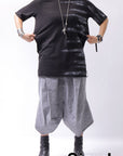 【Primordial is Primitive】 UNISEX SIDE PRINTED SLIM FIT TEE ST-709RO_BLACK