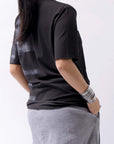【Primordial is Primitive】 UNISEX SIDE PRINTED SLIM FIT TEE ST-709RO_BLACK