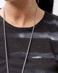 【Primordial is Primitive】 UNISEX SIDE PRINTED SLIM FIT TEE ST-709RO_BLACK