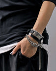 【GOTI】 SILVER FLAT SQUARE BRACELET_BR2343