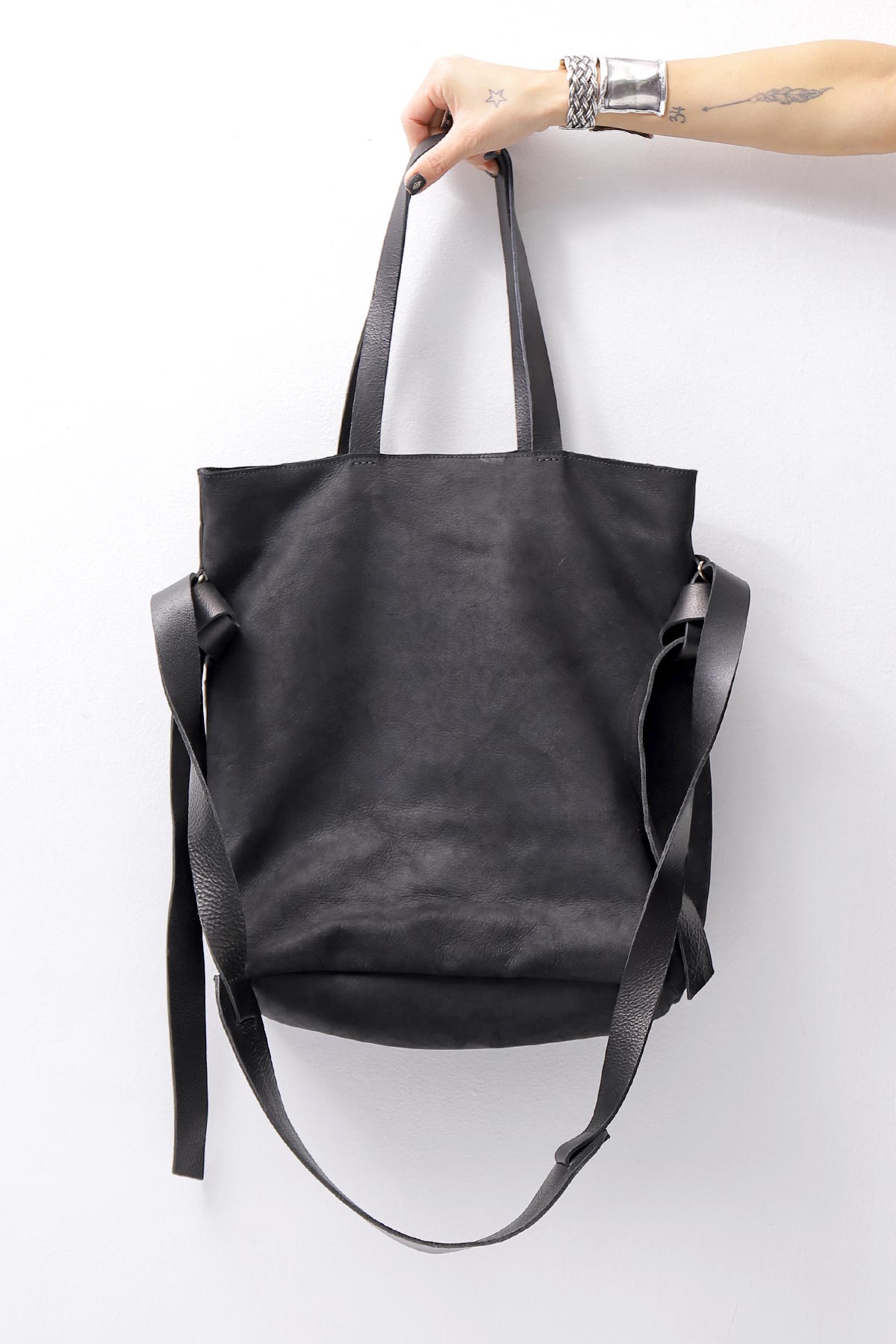 【DANIELE BASTA】 UNISEX 2WAY PATCHWORK SHOULDER BAG_BLACK