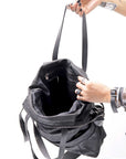 【DANIELE BASTA】 UNISEX 2WAY PATCHWORK SHOULDER BAG_BLACK