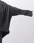 【RUNDHOLZ】 UNISEX TWIST COTTON BACK LAYERED ASYMMETRY TOP 256 0531_BLACK