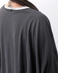 【RUNDHOLZ】 UNISEX TWIST COTTON BACK LAYERED ASYMMETRY TOP 256 0531_BLACK