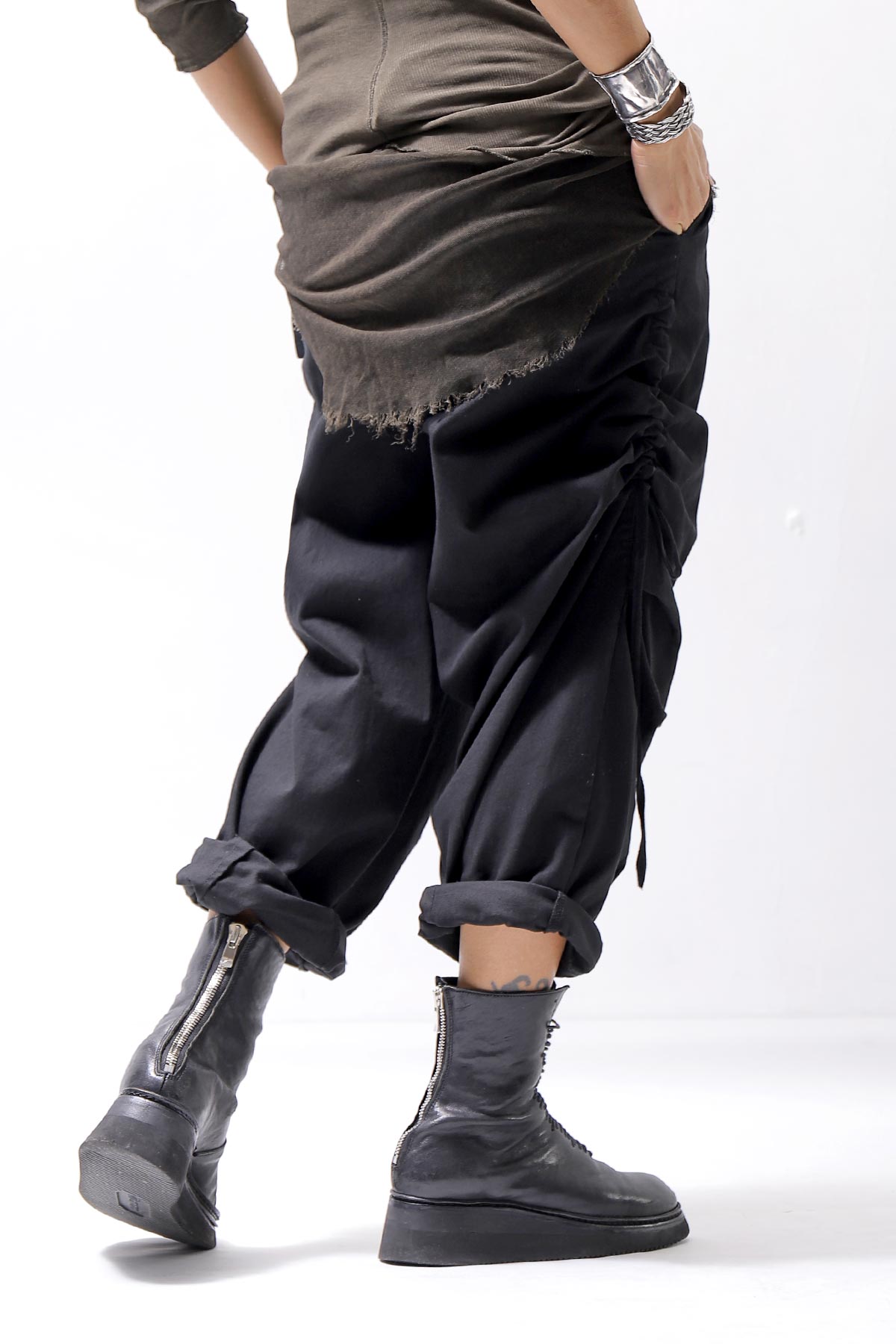 【sanctamuerte】 UNISEX SIDE STRING CODE PANTS 319/MM_BLACK