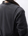 【sanctamuerte】 BACK DETACHABLE ASYMMETRY COTTON JACKET_BLACK