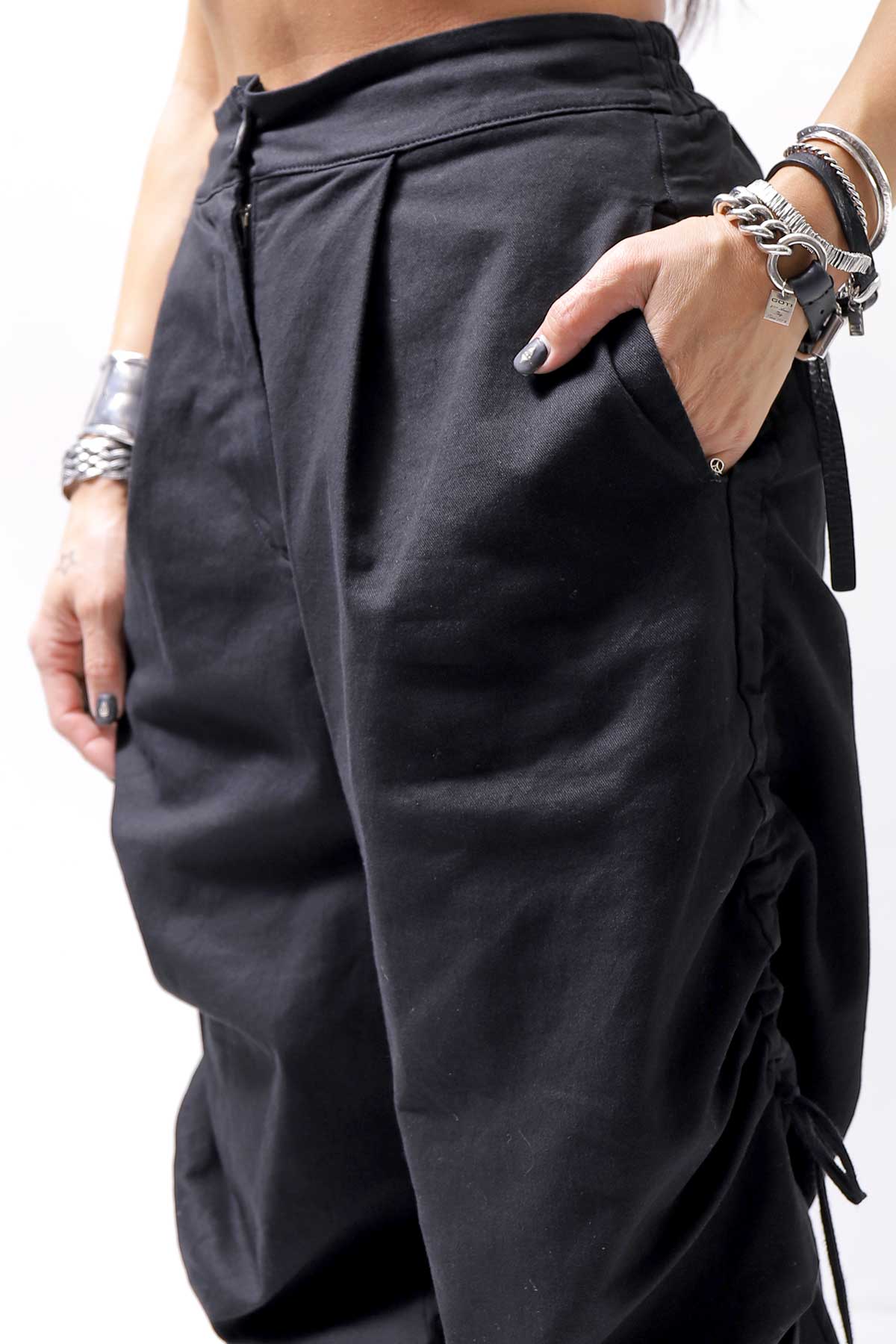 【sanctamuerte】 UNISEX SIDE STRING CODE PANTS 319/MM_BLACK