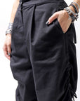 【sanctamuerte】 UNISEX SIDE STRING CODE PANTS 319/MM_BLACK