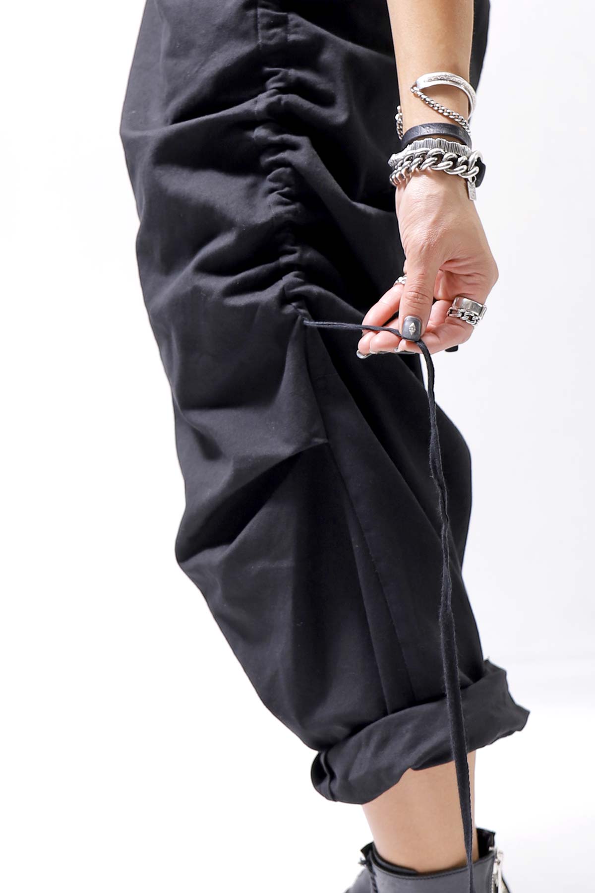 【sanctamuerte】 UNISEX SIDE STRING CODE PANTS 319/MM_BLACK