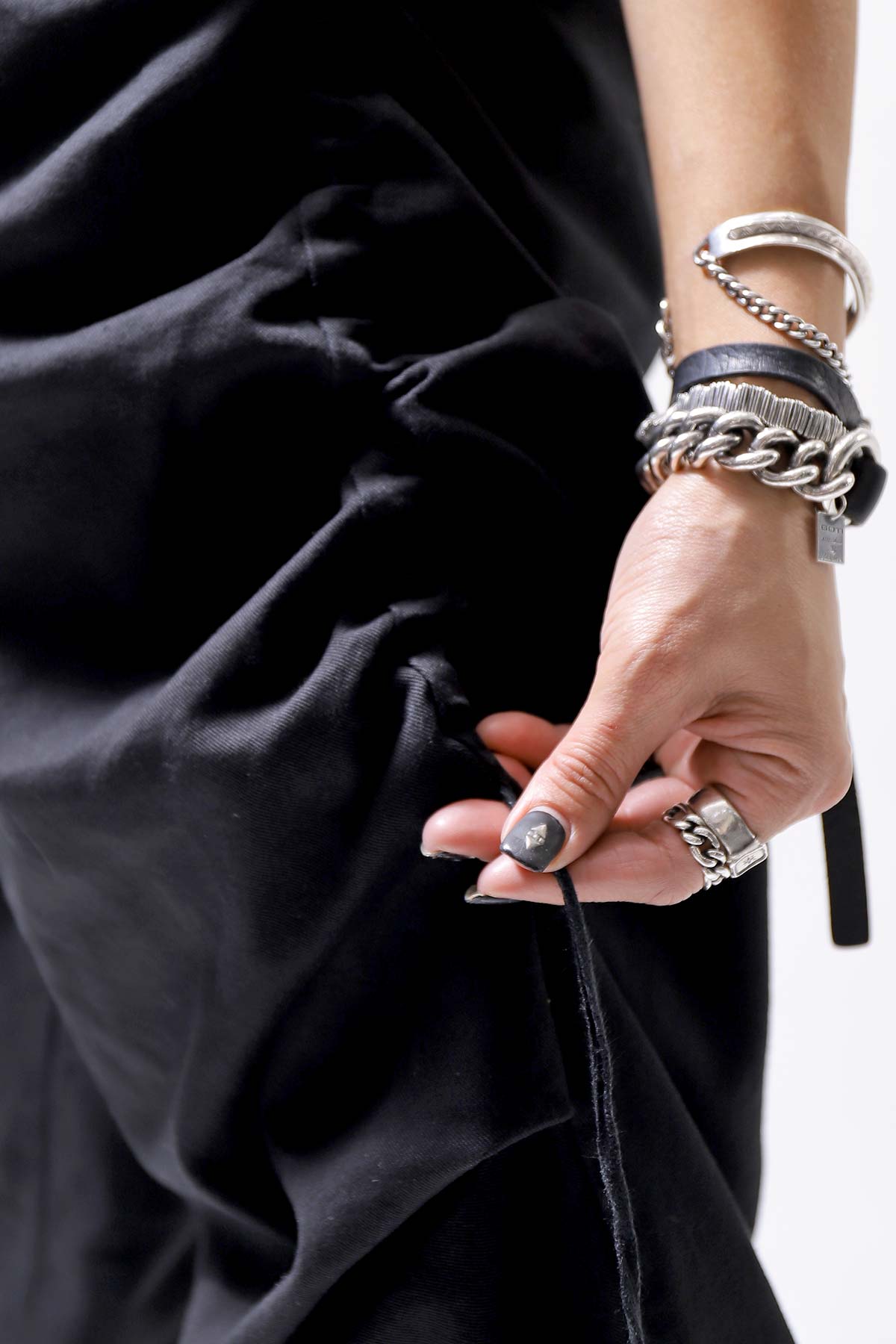 【sanctamuerte】 UNISEX SIDE STRING CODE PANTS 319/MM_BLACK