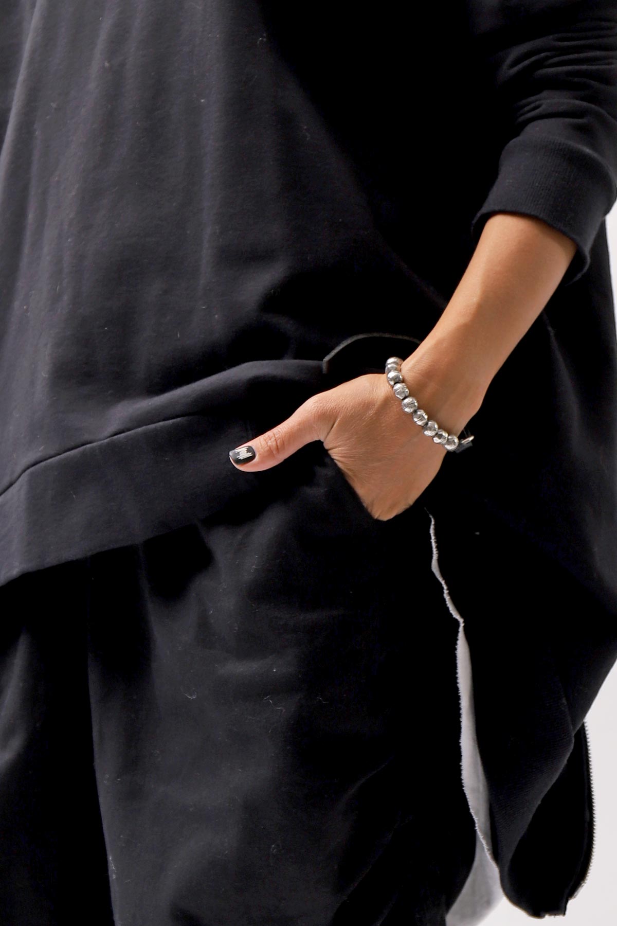 【GOTI】 SILVER STONE BALL&LEATHER BRACELET_BR2207