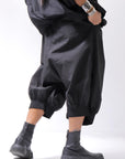 【RUNDHOLZ】 UNISEX FRONT FLAP COTTON RIB PANTS 253 0135_BLACK