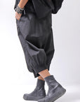 【RUNDHOLZ】 UNISEX FRONT FLAP COTTON RIB PANTS 253 0135_BLACK